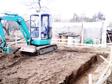 群馬館林 子供部屋増設中基礎工事中