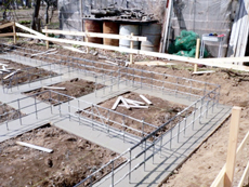 群馬館林 子供部屋増設中土間コンクリート中