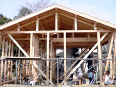 群馬館林 子供部屋増設中の屋根