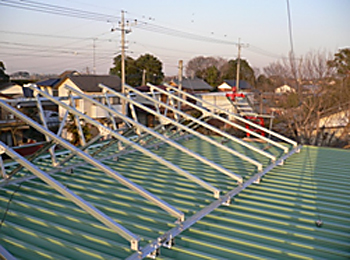 群馬板倉　太陽光発電　架台