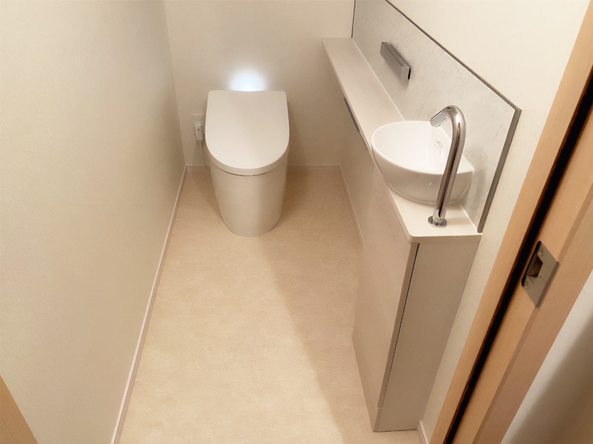 【小山市】使わないスペースを有効活用し、広々としたトイレへリフォーム