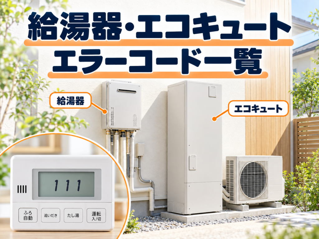 給湯器・エコキュートのエラーコードについて