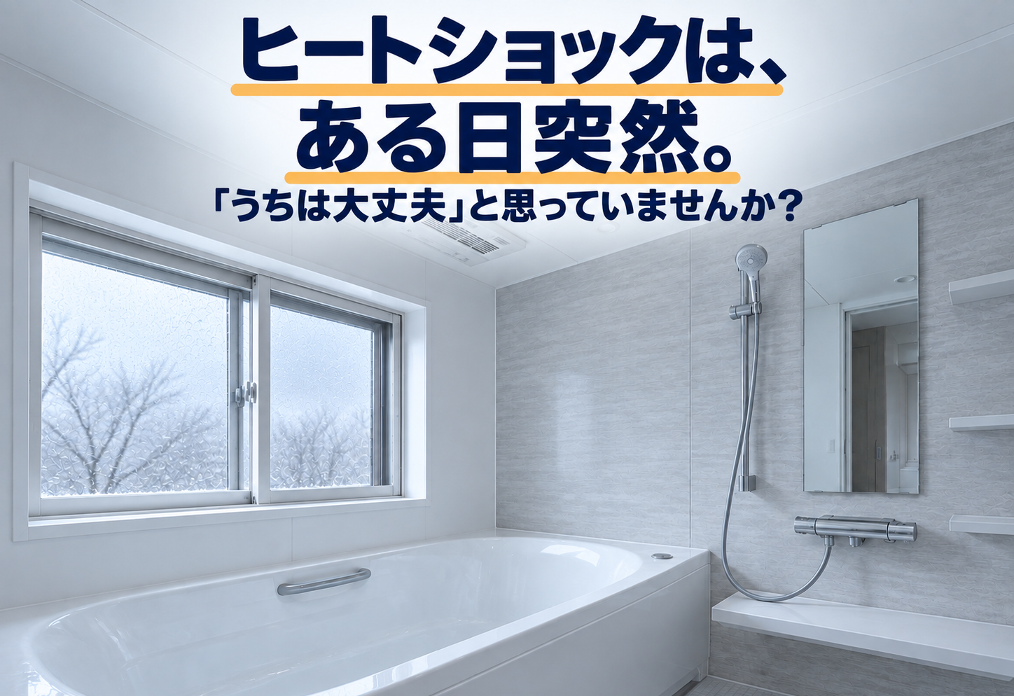 ヒートショックはある日突然起こります。「うちは大丈夫」と思っていませんか？